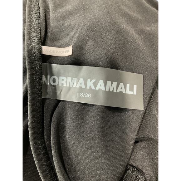 Norma Kamali 'Diana' Black Polyester One-Shoulder Ruched Stretch-Jersey Dress - Picture 4 of 6